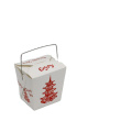 take away paper kraft noodle box with handle